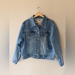 Vintage Reflect Jeans Women's Blue Medium Wash 100% Cotton Denim Jacket XL